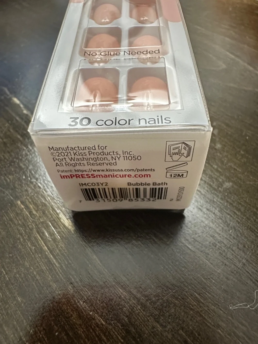OPI imPRESS Bubble Bath Press-On Nails - Peach Nude short